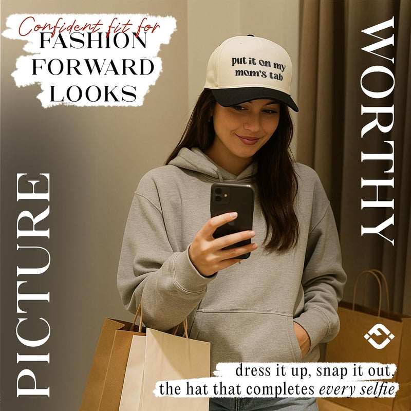 Funky Junque Trucker Hat Women Men 2-Tone Baseball Cap – Vintage Western Style Embroidered Snapback, Premium Cotton Blend - Image 2